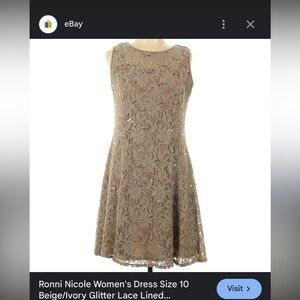 Ronni Nicole Brown Lace Midi Dress